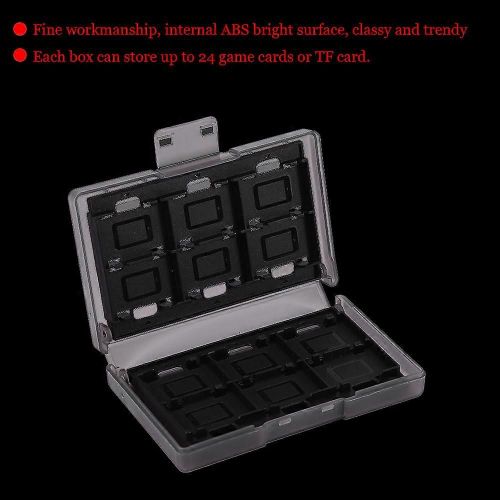24-En-1 Tf Card Box Jeu Memory Card Case Support De Rangement Pour Nintendo Switch Noir