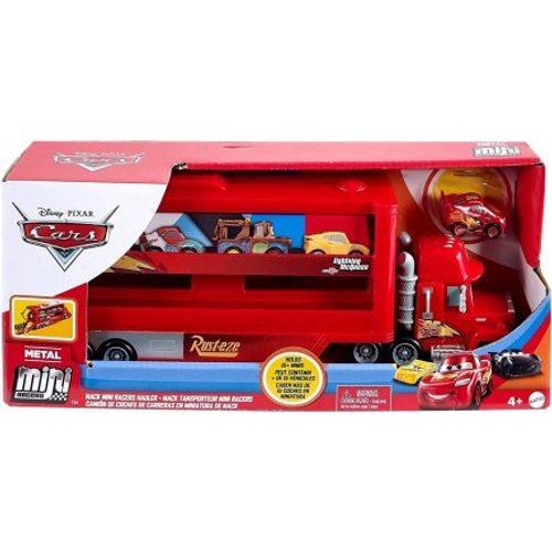 Coffret Cars Camion Transporteur Mack 28 Cm + Voiture Flash Mcqueen - Set Véhicules + 1 Carte Tigre