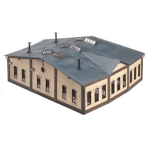 Modélisme Ferroviaire Ho : Hangar À Locomotives Avec Pièces De Commande-Faller