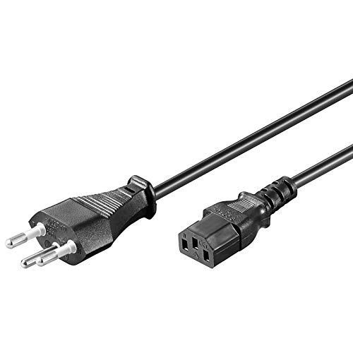 PremiumCord - Câble d'alimentation - power IEC 60320 C13 pour Suisses 3 broches (M) - CA 230 V - 2 m - noir - Suisse