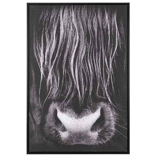 Toile imprimée vache noire et blanche 63 x 93 cm GALEATA