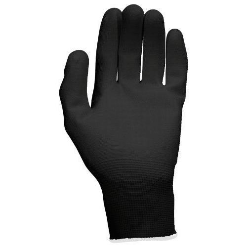 Gants microfibres, noirs, L, 12paires