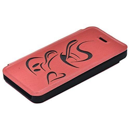 Tellur Housse En Cuir Synthétique/Plastique Synthétique Pour Iphone 6 Plus Rouge Avec Impression Café Noir