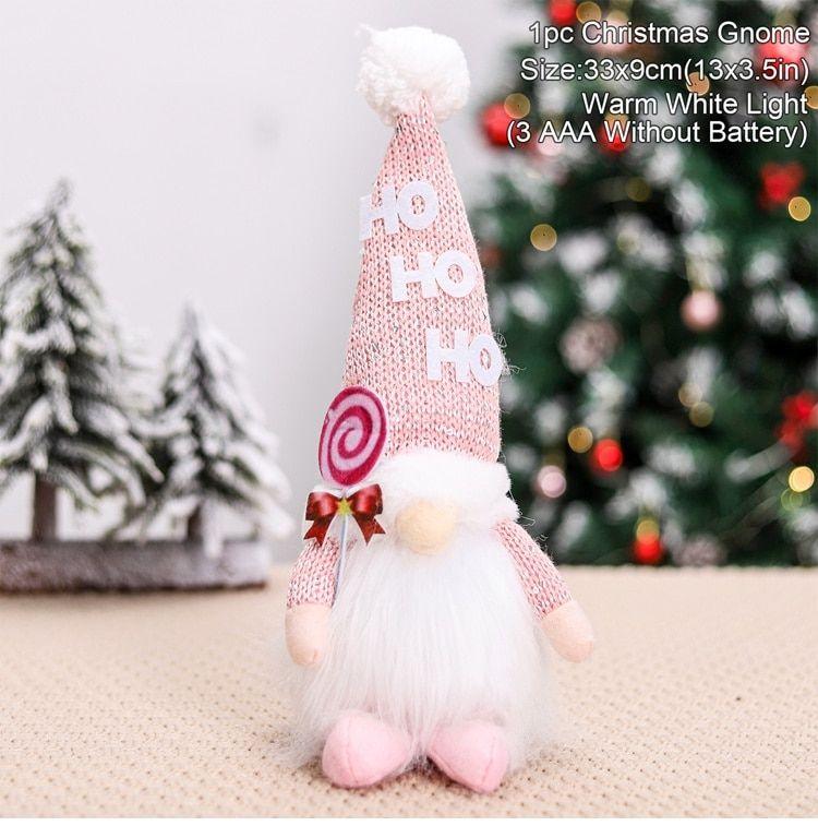 1pc Décoration De Noël Gnome Peluche Poupées De Gnomes De - Temu