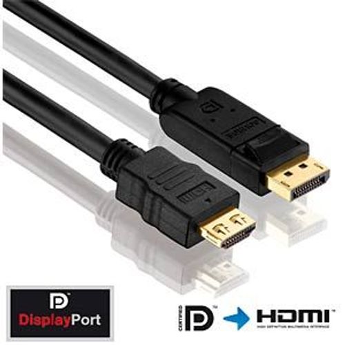 Purelink PureInstall PI5100 - Câble adaptateur - DisplayPort mâle pour HDMI mâle - 15 m - triple blindage
