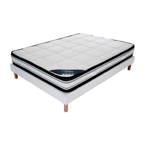 Ensemble Matelas Mousse Grand Confort + Sommier 200x200 Hauteur 22cm