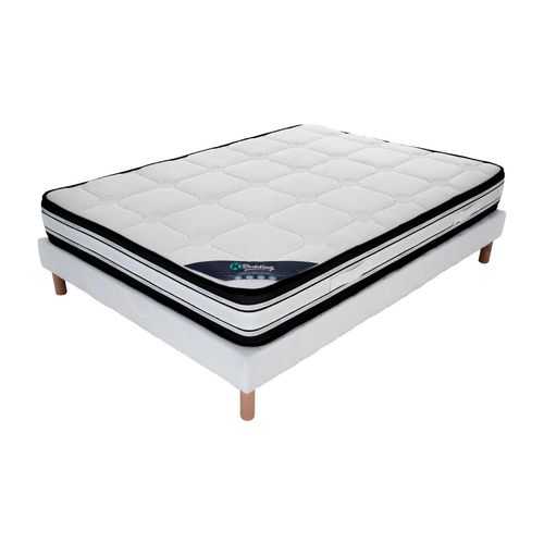 Ensemble Matelas Mousse Grand Confort + Sommier 120x190 Hauteur 22cm