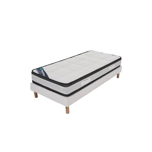 Ensemble Matelas Mousse Grand Confort + Sommier 90x200 Hauteur 22cm