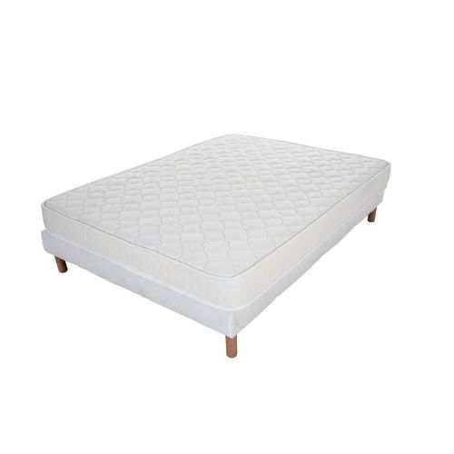 Ensemble Matelas Mousse Confort + Et Sommier 90x190 Hauteur 17cm