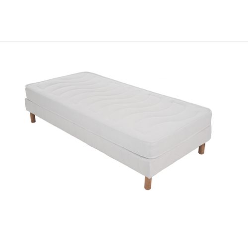 Ensemble Matelas Mousse Confort + Sommier 90x200 Hauteur 15cm