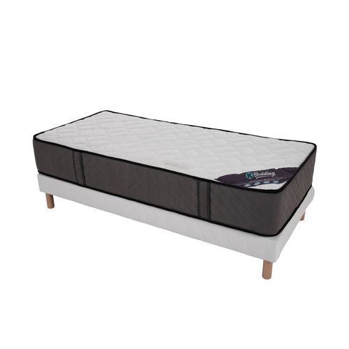 Ensemble Matelas Mousse Hôtel Confort + Sommier 90x200 Hauteur 30cm