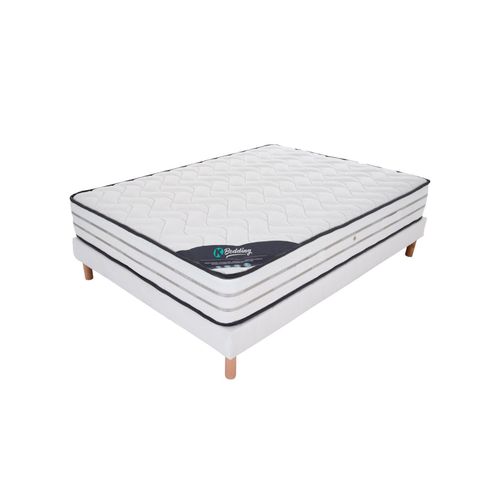 Ensemble Matelas Mousse Memoryfoam + Sommier 180x200 Hauteur 25cm