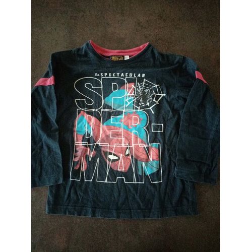 T Shirt Ml Bleu Superman 6 Ans Très Bon État