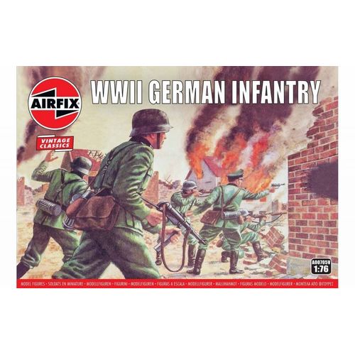 Airfix- Infanterie Allemande De La Seconde Guerre Mondiale Classic Vintage Kit A00705v Multicolore 1 76 Scale