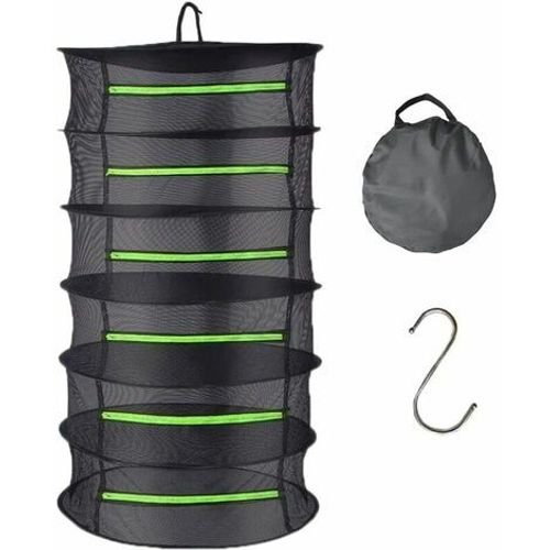 Séchoir à séchage d'herbes pour graines, sécher les herbes pour graines de plantes, grilles de plantes pour graines de mauvaises herbes, 6 couche de maille suspendue à sec, filet sèche hydroponique à