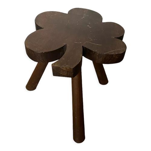 Tabouret En Forme De Trfle 1960 Marron