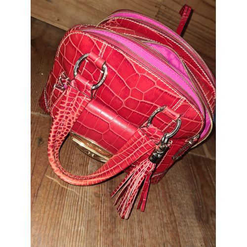 Sac Lancel Adjani grand modèle cuir croco