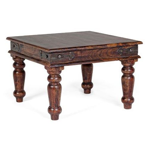 Table Basse 60x60x40 Cm En Acacia Massif Marron - Exoti