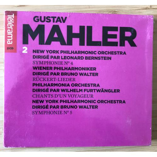 Gustav Mahler - Symphonies N° 4 Et 5 - Coffret Télérama Neuf - Dirigé Par Bruno Walter