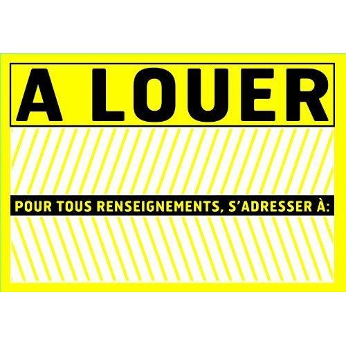 Panneau de signalisation A louer - PVC adhésif - 275 x 190 mm