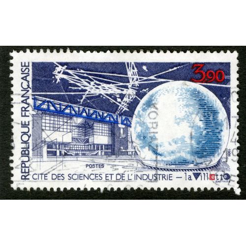 Timbre Oblitéré Cité Des Sciences Et De L'industrie - La Villette, Postes, République Française, 1986, Gauthier, 3,90