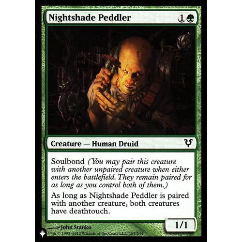 Nightshade Peddler (Revendeur De Belladone) - Magic - Avacyn Ressuscitée Vo - The List - Sigle Planeswalker - C - 187