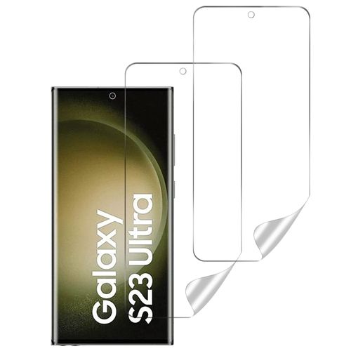 Protection Ecran En Plastique Pour Samsung Galaxy S23 Ultra [Pack 2] Protecteur Hydrogel Resistant Anti Rayure Ultra Mince [Phonillico]