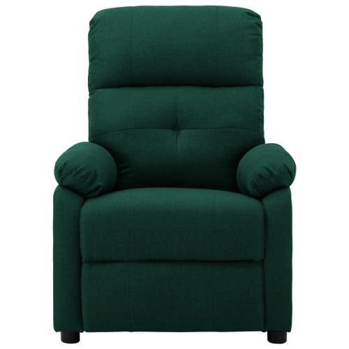 Vidaxl Fauteuil De Massage Inclinable Vert Foncé Tissu