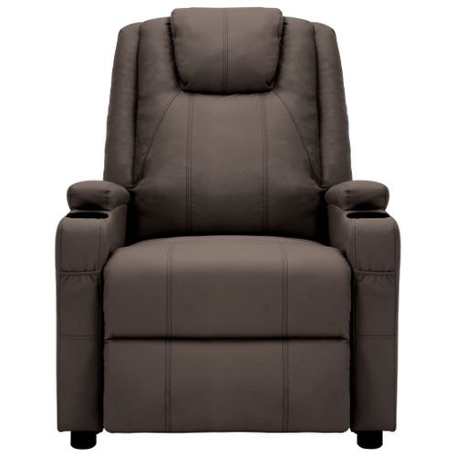 Vidaxl Fauteuil De Massage Inclinable Marron Similicuir