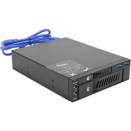 Rack Mobile pour Disque Dur, 2,5""/3,5""/SATA1 2 3/HDD/SSD Double Disque Optique Boîtier d'accueil Mobile Rack Mobile, pour Win7/8/10/XP/Vista/OS X 10/Linux, avec Verrou