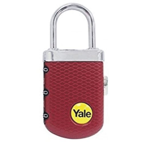 YALE Cadenas de Voyage a Code Combinaison - Programmable 3 Chiffres - Pour Valise et Bagages - 31 mm