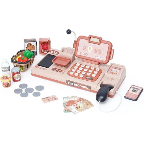 Caisse enregistreuse jouet avec des produits d'épicerie pour les filles -  Jouer à la | bol