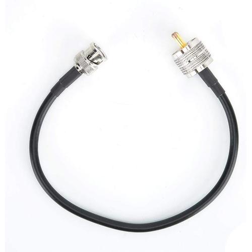 UHF mâle à BNC mâle connecteur, 50-3 50 Ohm câble coaxial BNC mâle à UHF PL259 mâle ligne de conversion pour applications larges, pour applications RF, antennes, périphériques LAN sans fil, câb