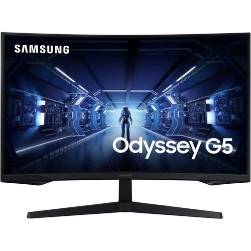 Samsung Odyssey G5 C27G55TQBU - G55T Series - écran LED - incurvé - 27" - 2560 x 1440 WQHD @ 144 Hz - VA - 300 cd/m² - 2500:1 - HDR10 - 1 ms - HDMI, DisplayPort - noir