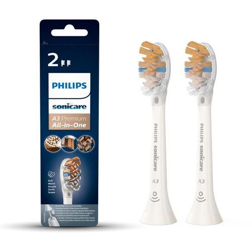 Brossette dentaire Philips Sonicare A3 Premium All-in-One HX9092/10 - Pack de 2