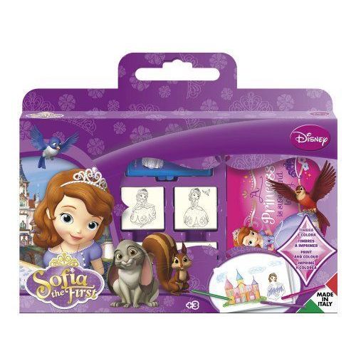 Multiprint Valise 7 Timbres Enfants Disney Sofia 100 Made In Italy Tampons Enfants Personnalisés En Bois Et Caoutchouc Naturel Encre Lavable Non Toxique Idée Cadeau Art 07882
