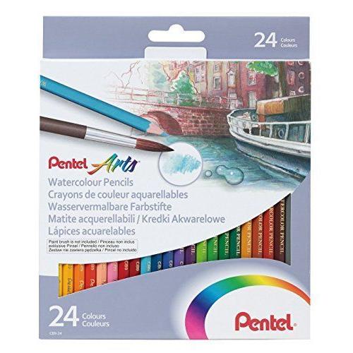 Pentel Cb9 Kit Crayons Aquarellables Et Pinceau