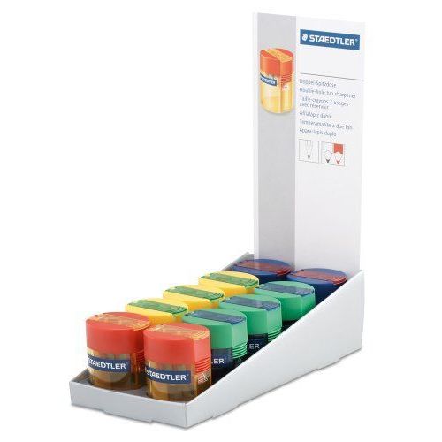 Staedtler 512 006 Taille-Crayon 2 Usages Couleurs Assorties Lot De 10 Import Royaume Uni