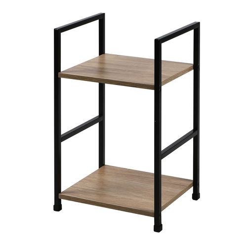 Etagère Droite Échelle 2 Niveaux Colorado H.48 En Métal Et Mdf - Beige Et Noir