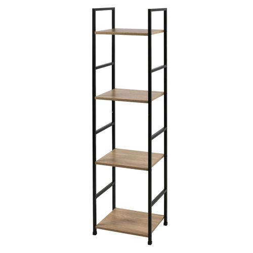 Etagère Droite Échelle 4 Niveaux Colorado H.48 En Métal Et Mdf - Beige Et Noir