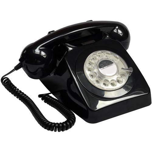 GPO 746RBLK 746 Rotary Dial Telephone Black