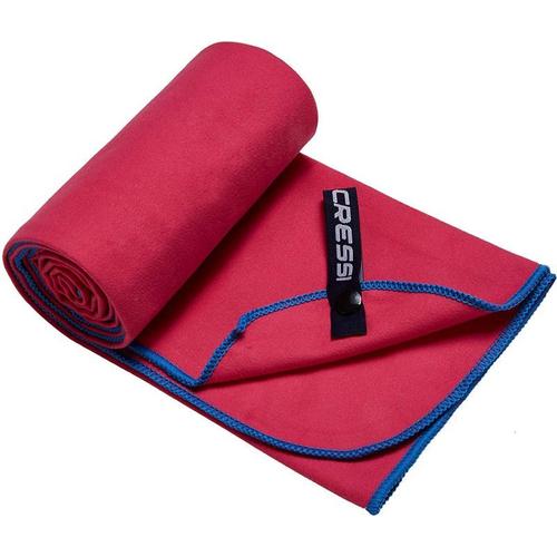 Cressi Microfibre Fast Drying Serviette Sport Adulte Unisexe, Rouge/Azur, 90x180 Cm