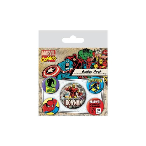 Marvel Comics - Pack 5 Badges Iron Man