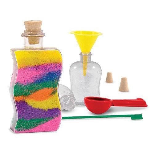 Melissa & Doug Sand Art Bottles Craft Kit 3 Bottles 6 Bags Of Coloured Sand Design Tool