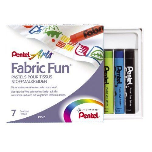 Pentel Pts-7 Boite De 7 Pastels Pour Tissus Assorties