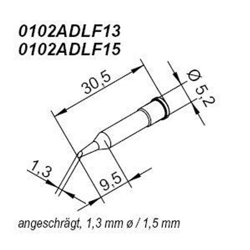 Ersa Panne à souder de rechange biseautée 1,3mm