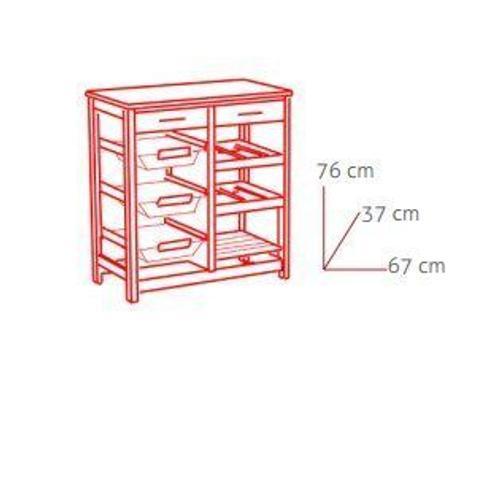 Chariot de cuisine complet Kitcloset en bois