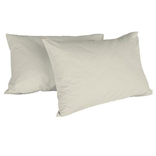 Italian Bed Linen 8058575002877 Paire De Taie D'oreiller Uni Coton Crème-100 % Coton-52 X 82 X 1 Cm