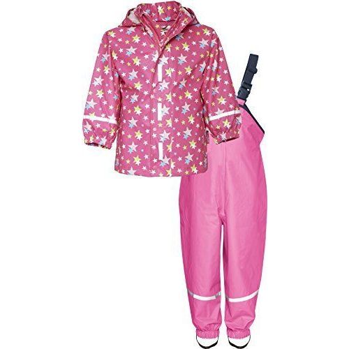 Playshoes Regen-Set Sterne Allover Pink Gr. 128