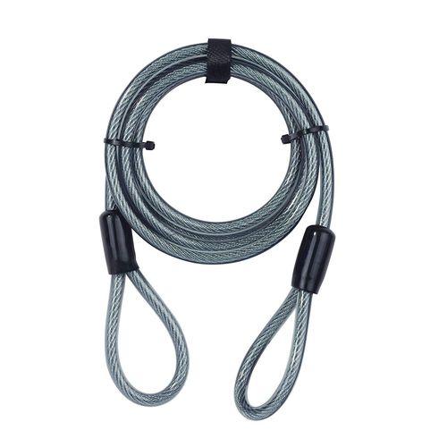 YALE Cable Antivol en Spirale a 2 Boucles - Pour Velo. VTT - 220 cm x 12 mm